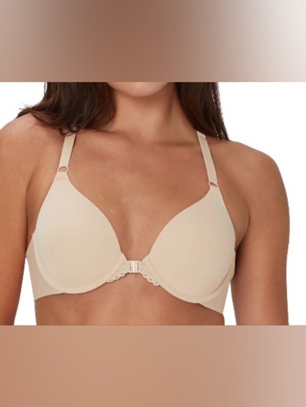 MaidenForm Women's Everyday Luxe Racerback Underwire Beige Bra 38DD 063165